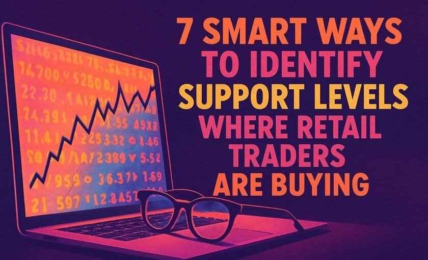 identify support levels where retail traders are buying