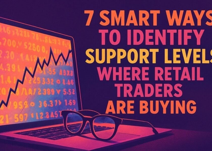 identify support levels where retail traders are buying